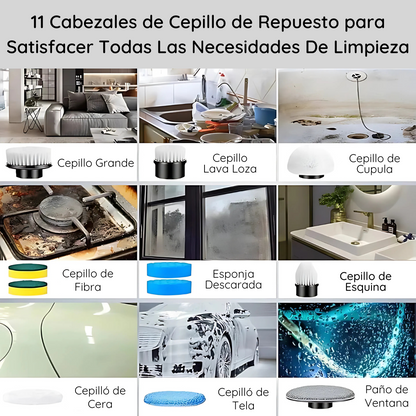 Cepillo de Limpieza 9 en 1 Multifuncional Recargable