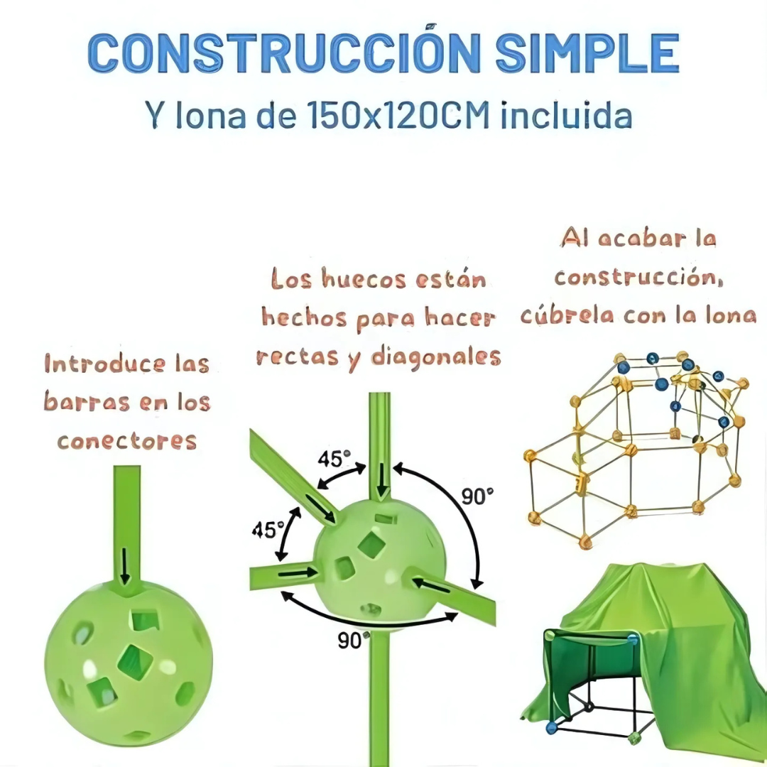 Kit de Construcción de Fortalezas + Lona